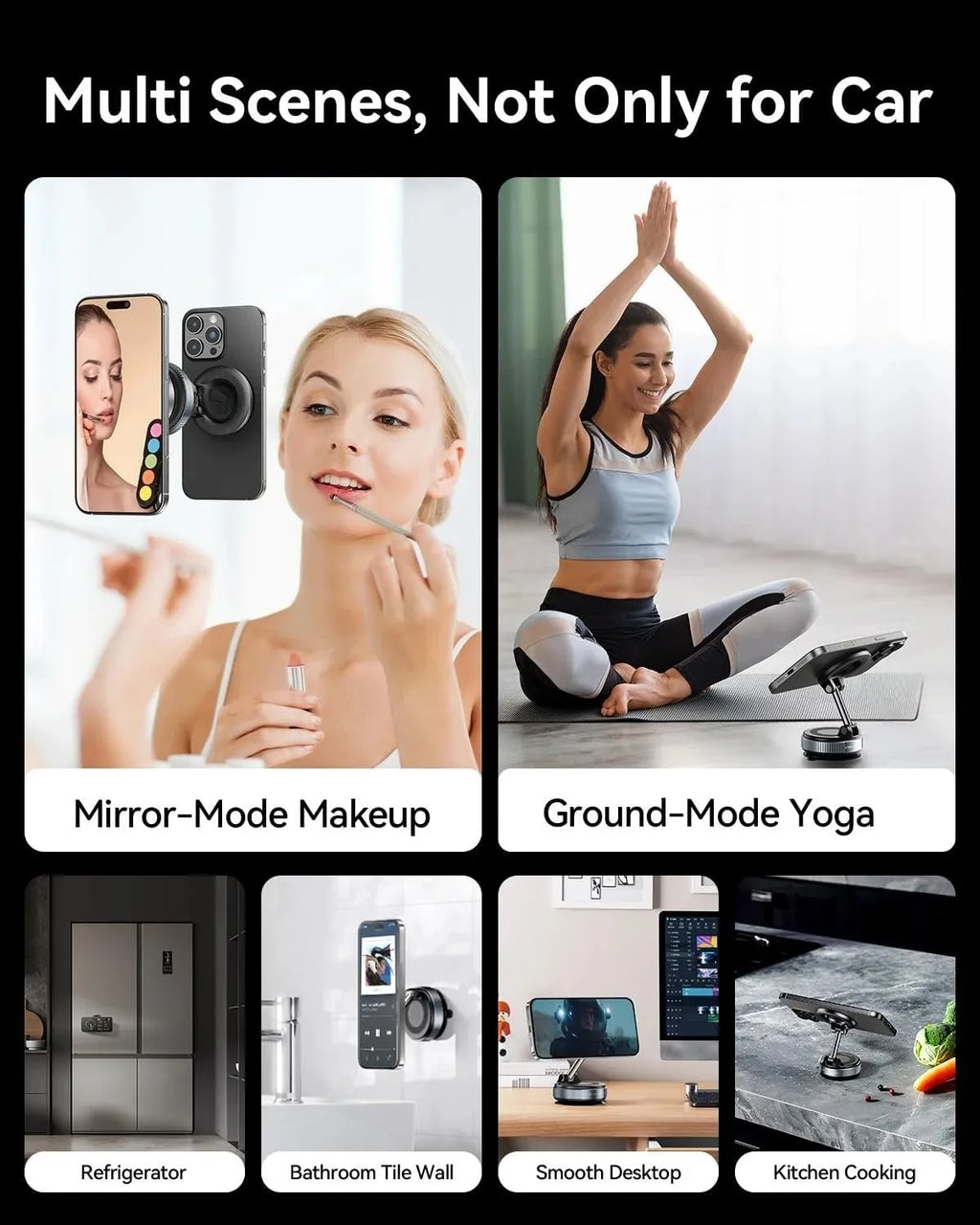 Vacuum Magnetic Phone Holder – 360° Secure Mount