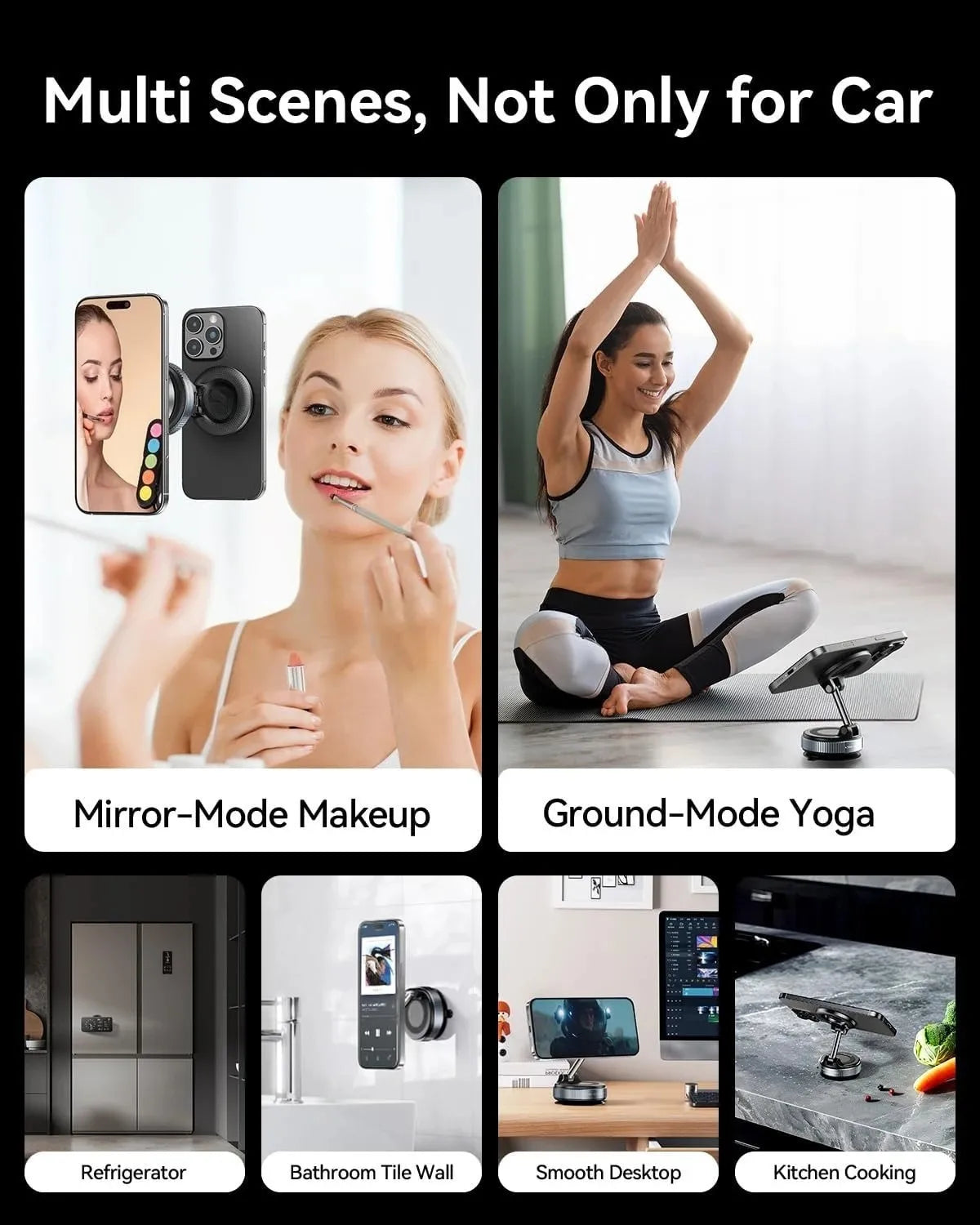 Vacuum Magnetic Phone Holder – 360° Secure Mount